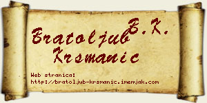 Bratoljub Krsmanić vizit kartica